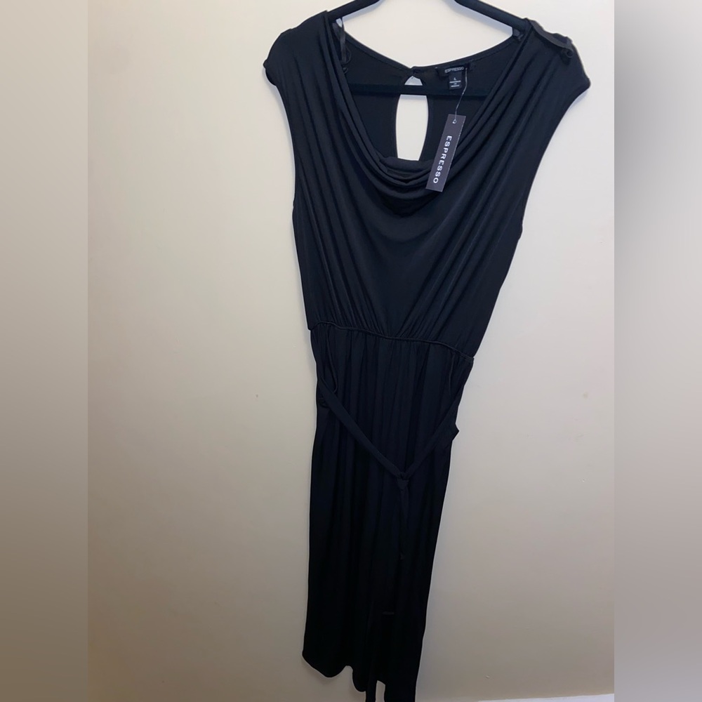 Espresso Black Elegant Jumpsuit.